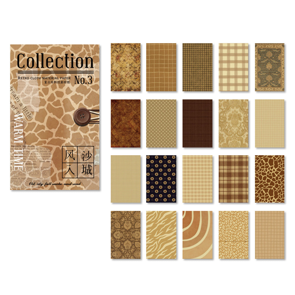 60 Pcs Retro British Manor Linen Textured Paper