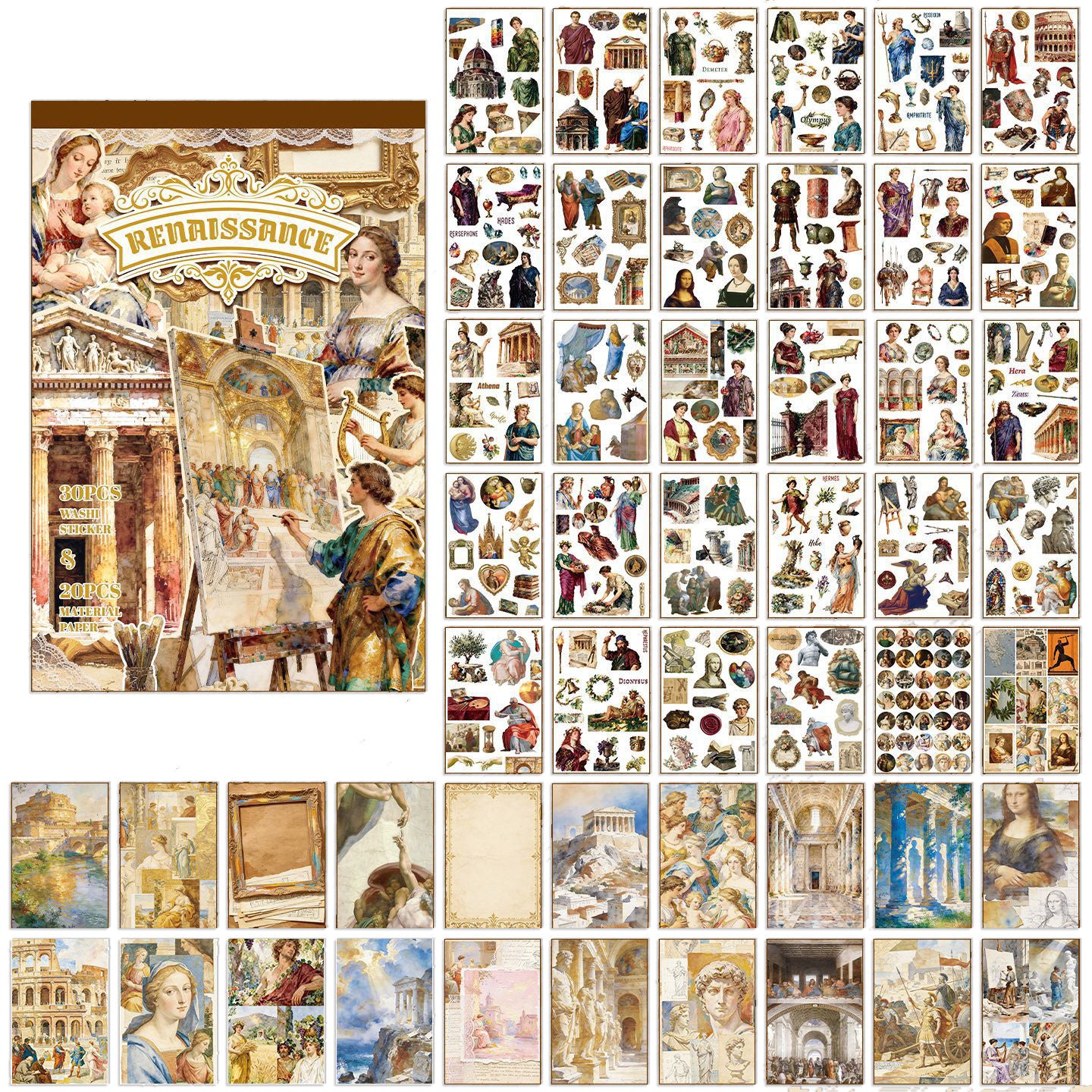 A5 Mixed Material Sticker Book Renaissance