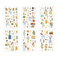 6 Pcs Everyday Journal PET Stickers - Spring Girl