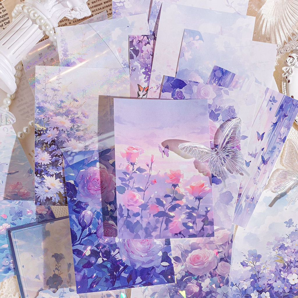 30 Pcs Floral Scrapbook Paper MZHJ