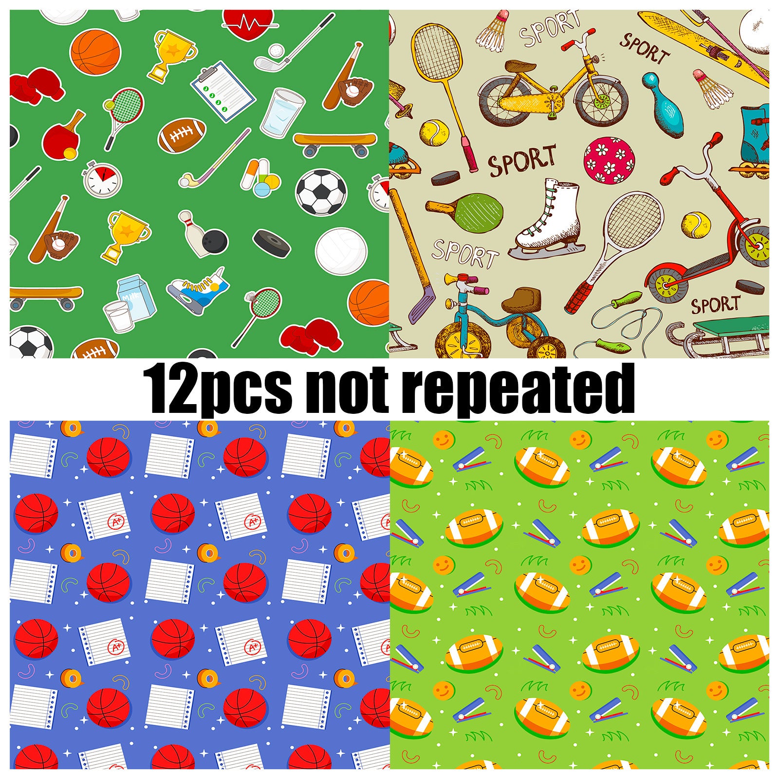 6 inch Sports Scrapbook Paper Pad PA789