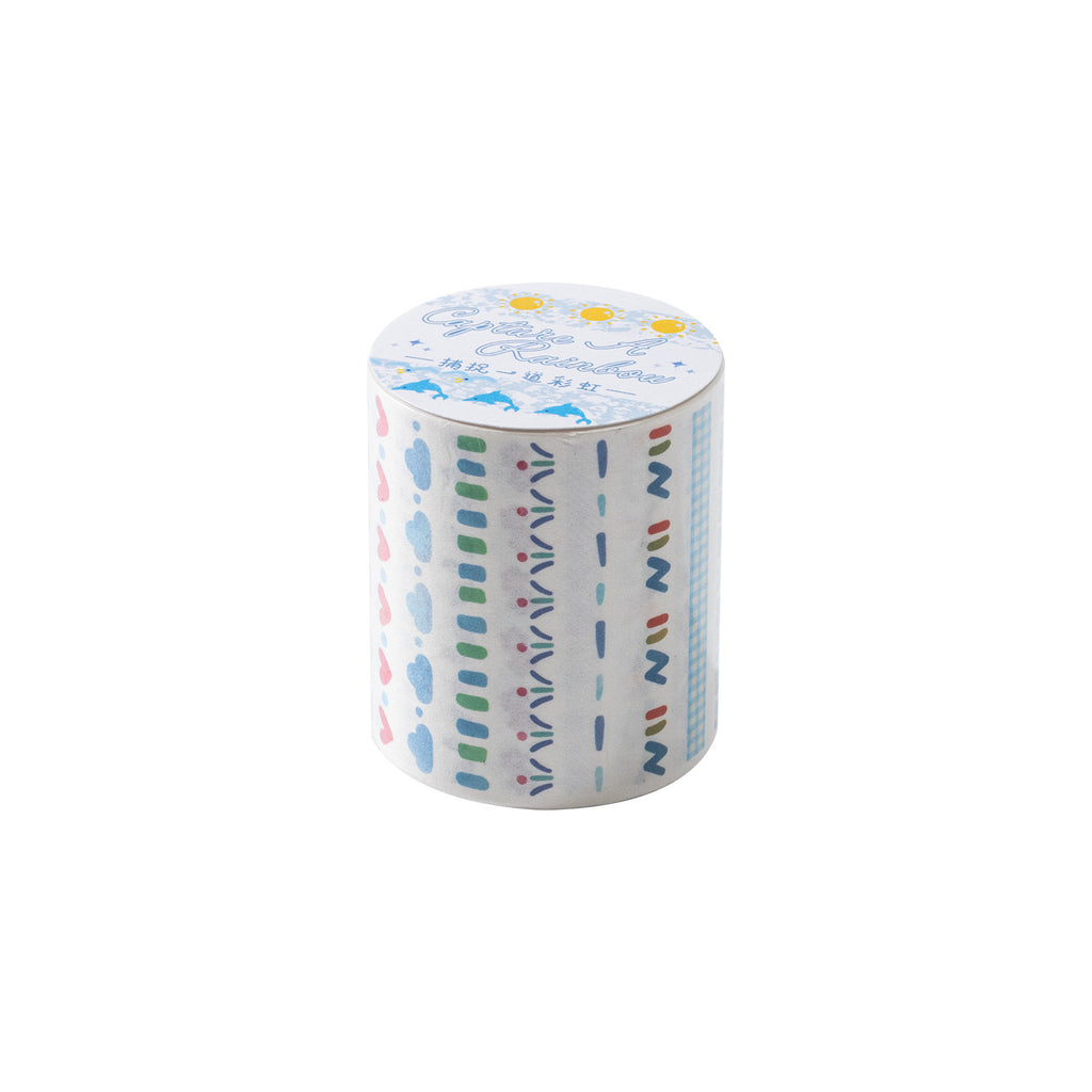 1 Roll Ranbow Color Washi Tape BZCH