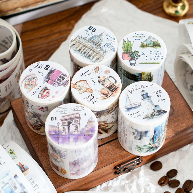 1 Roll Travel Theme Washi Tape FYJQ