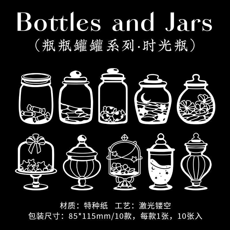 10 Pcs Bottles Cutout Paper PPGG