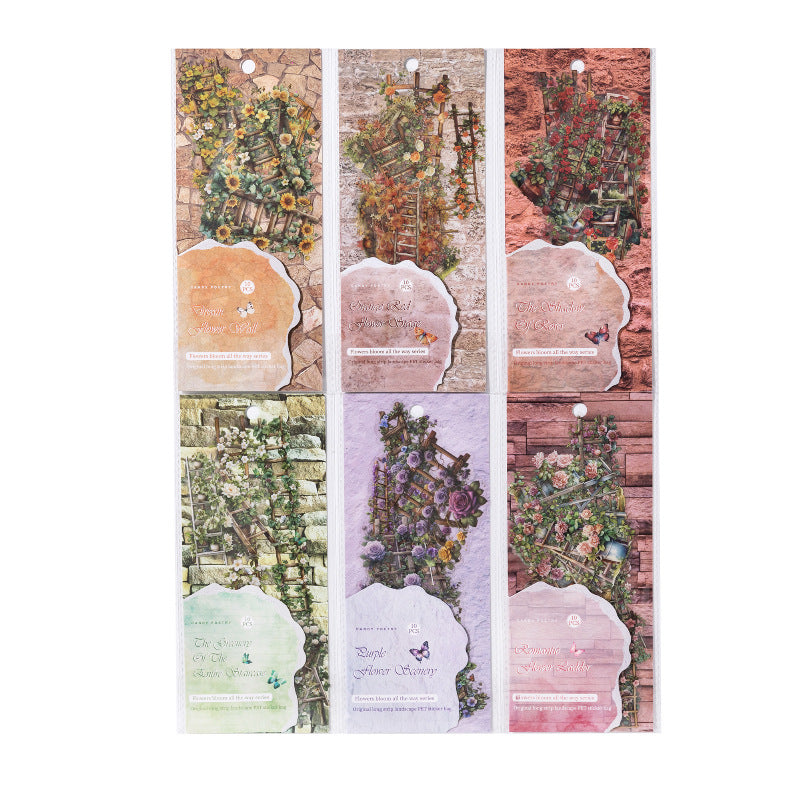 10 Pcs Garden Theme PET Stickers YLFH