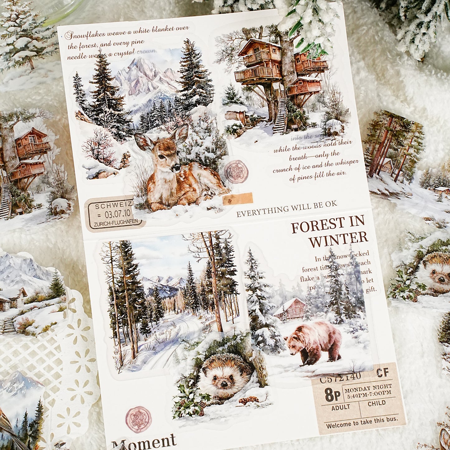 20 Pcs Wild Landscape PET Stickers SHRH