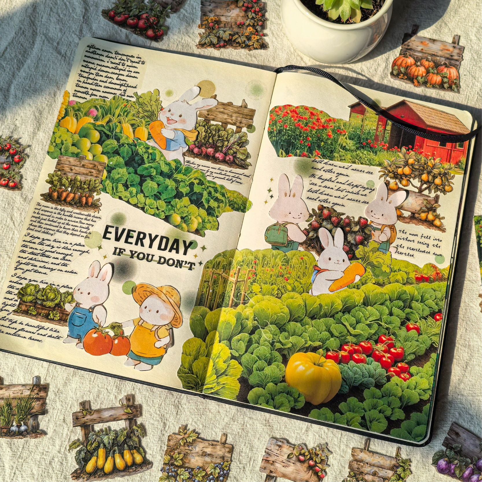 10 Pcs Orchard Theme PET Stickers PJXL