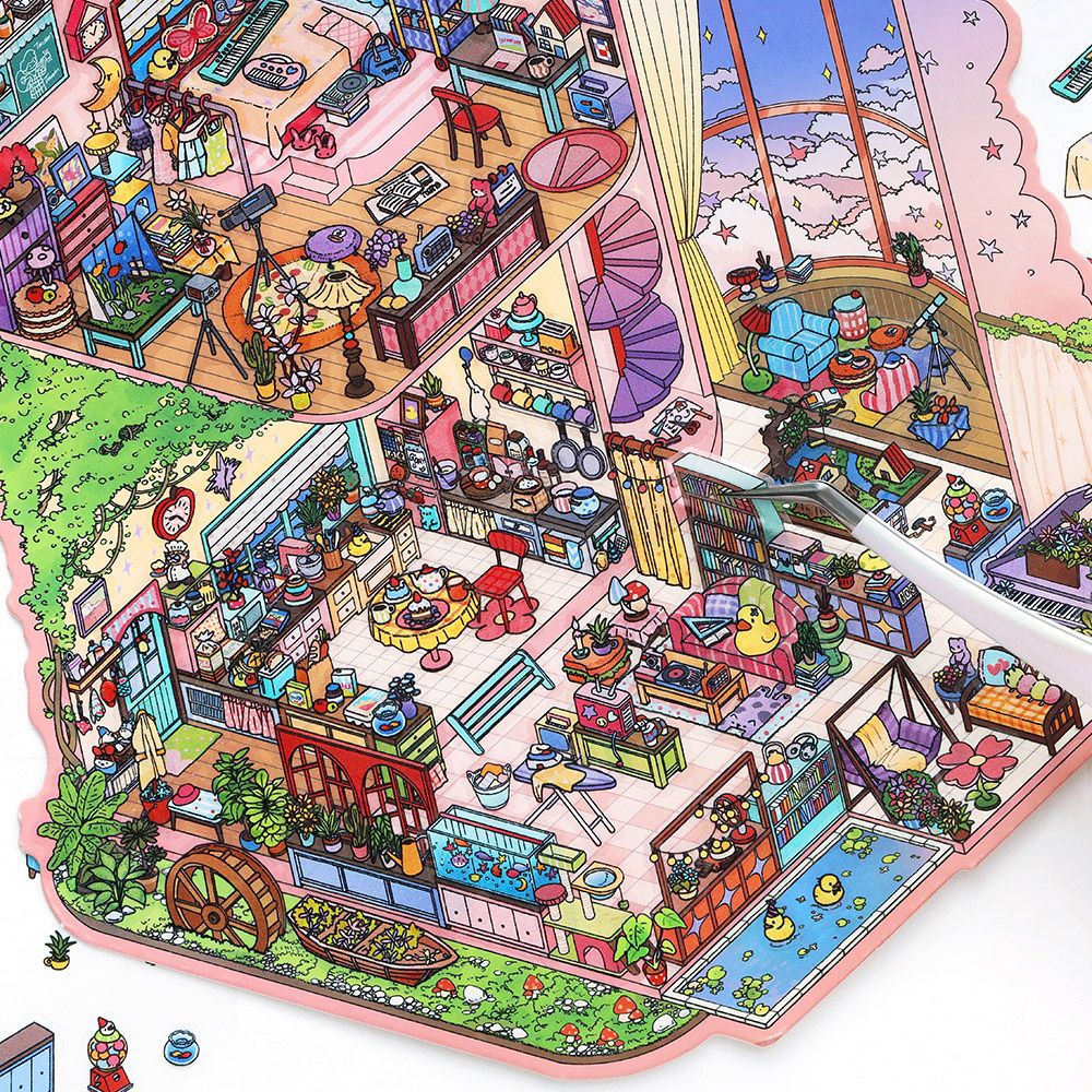 3D Shop Scene DIY Stickers Kit XJL09