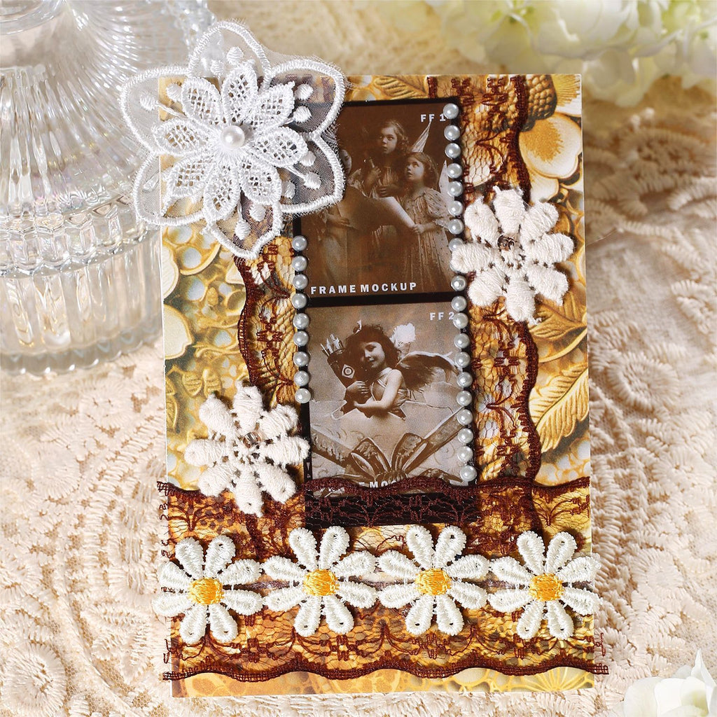 30 Pcs Lace Theme Scrapbook Paper HBLS
