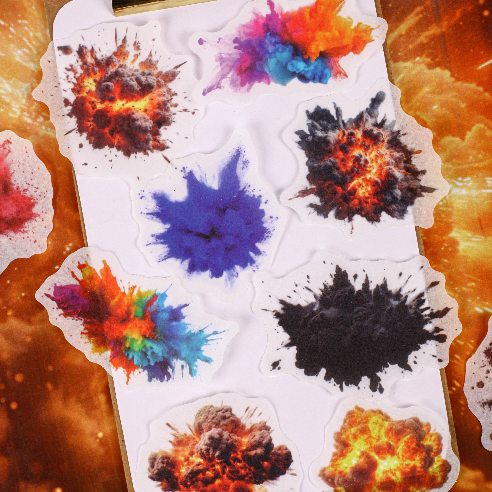 16 Pcs Watercolor Bloom Washi Stickers BZSJ