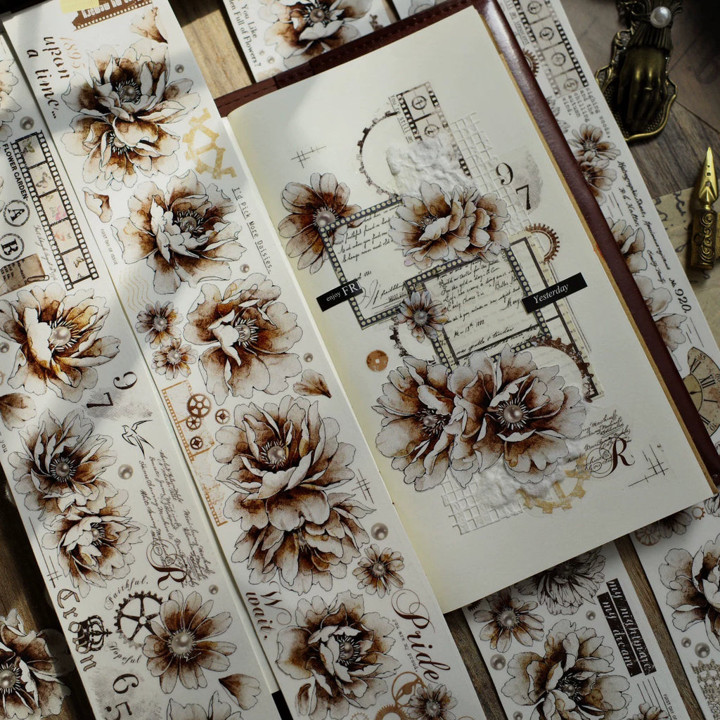 Floral Decorative Tape Rolls- Old Tyme Memories