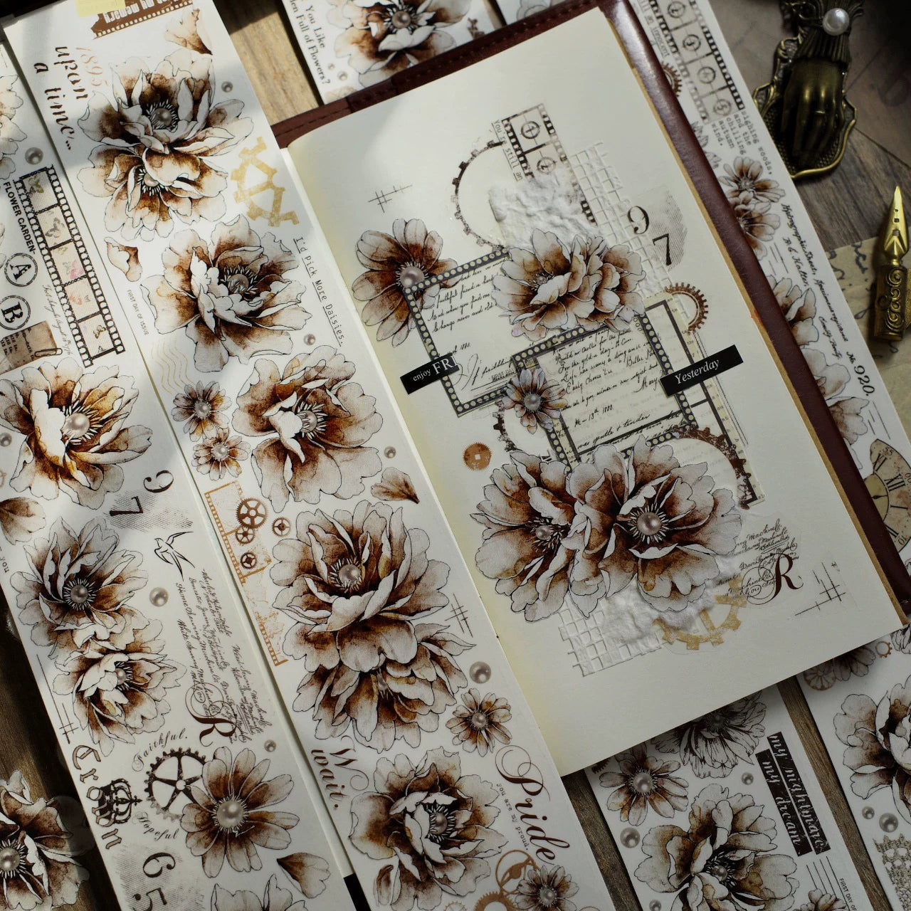 Floral Decorative Tape Rolls- Old Tyme Memories