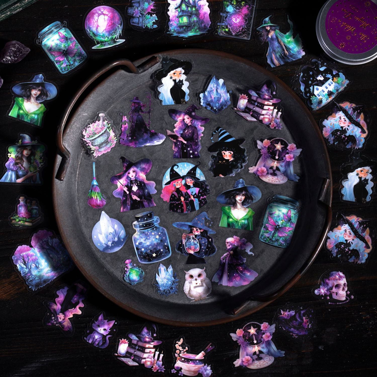 50 Pcs Witch Magic PET Stickers NVMF