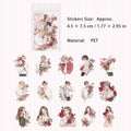 30 Pcs Flower Boy Girl PET Stickers HYNH
