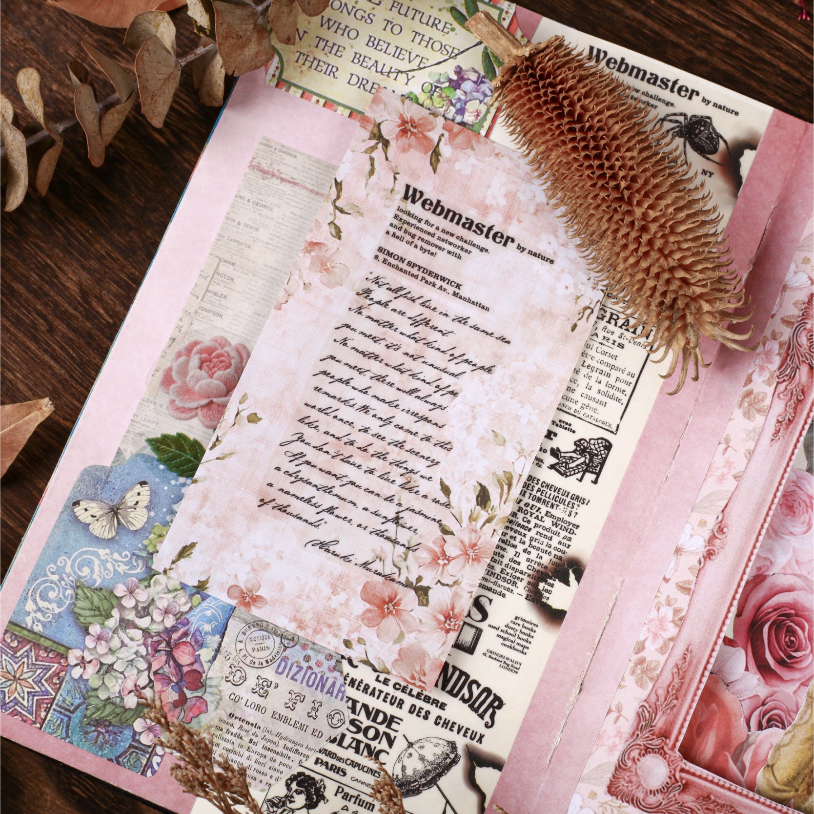 20 Pcs Floral Journal Notepad Paper ZHXS