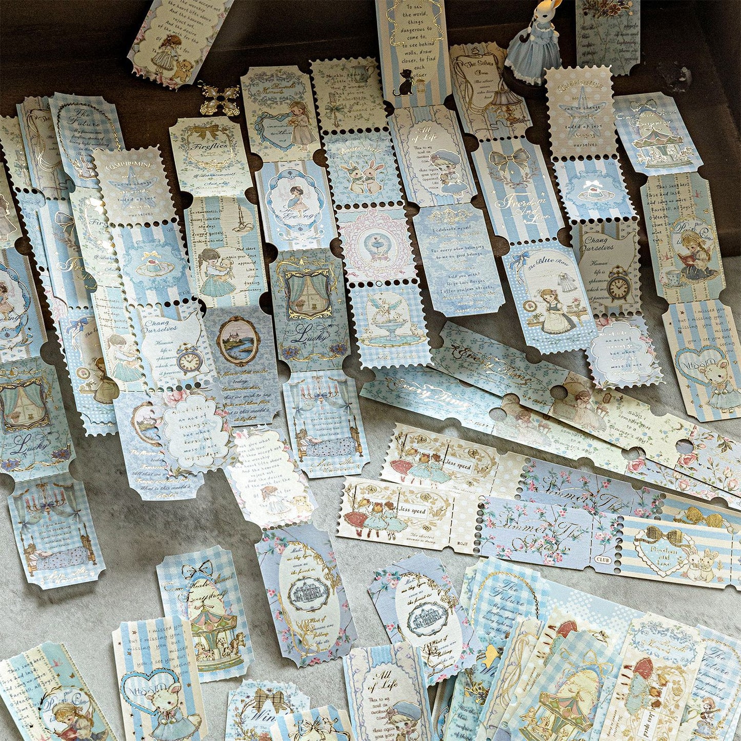 10 Sheets Vintage Post Stamp Stickers CHHX