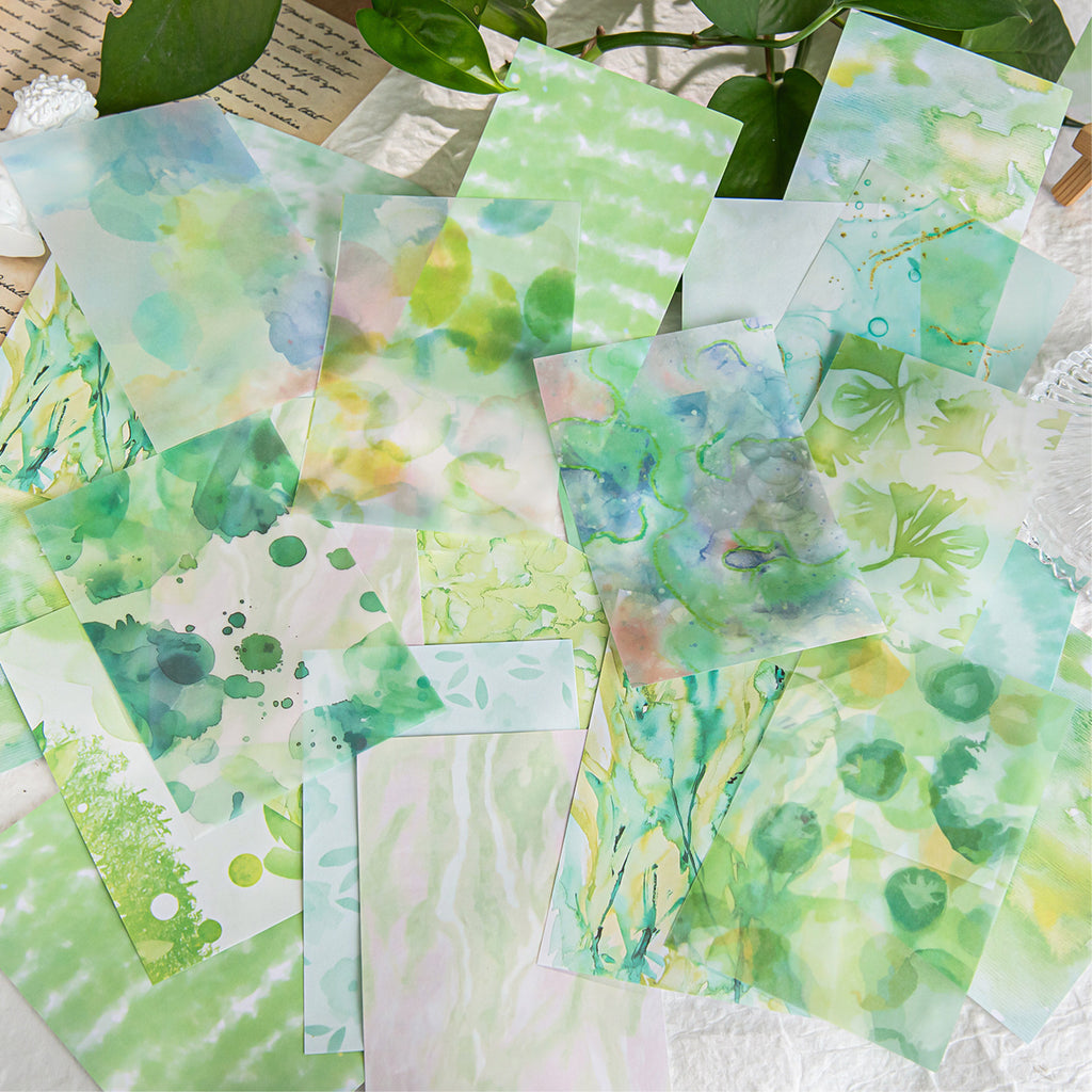 50 Sheets Watercolor Scrapbook Paper LGYC