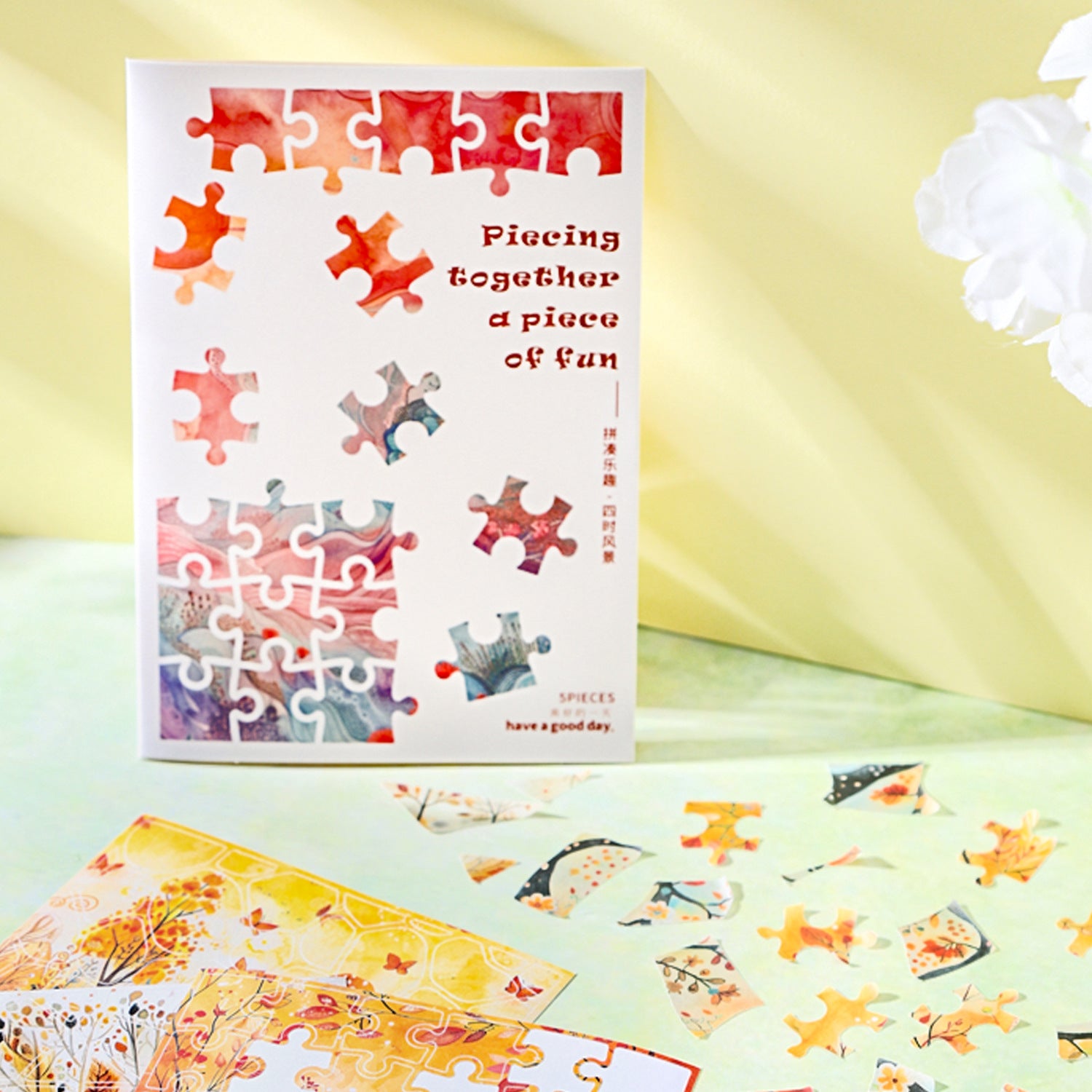 5 Sheets Puzzle Theme DIY Stickers PCLQ