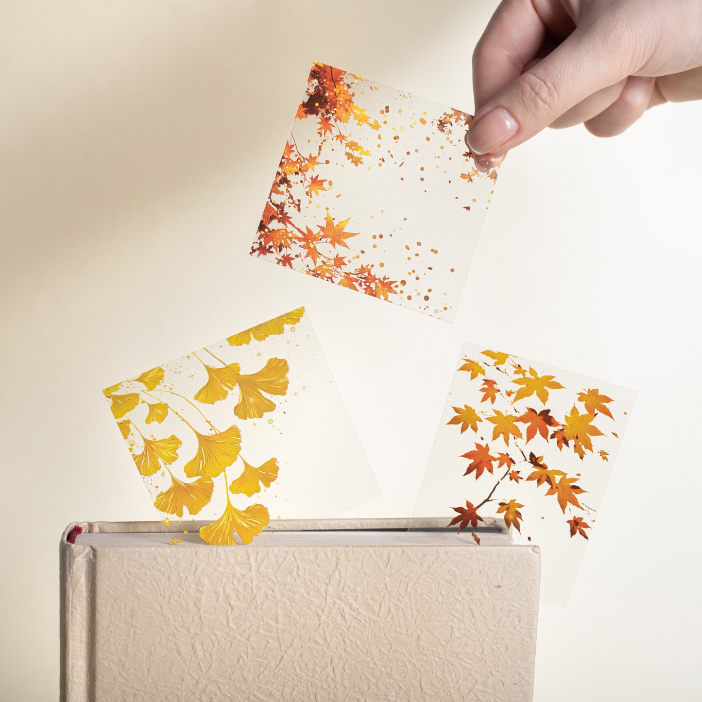 20 Pcs Autumn Leaves PET Stickers QYJXL
