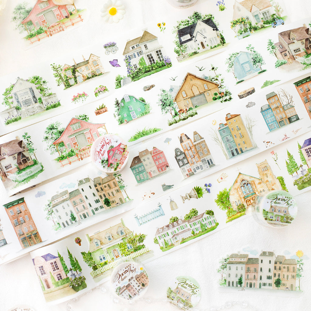 1 Roll Village House Washi Stickers Tape MDCG
