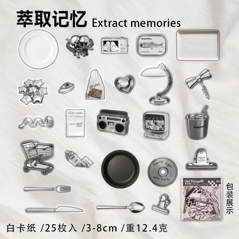 25 Pcs Vintage Gadget Stickers JWSG