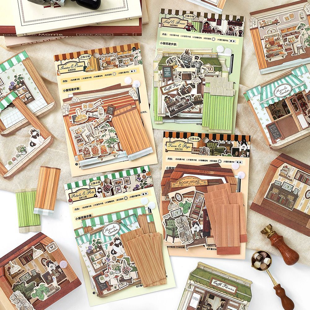 3D Store Shop Scene DIY Stickers Kit KJXD