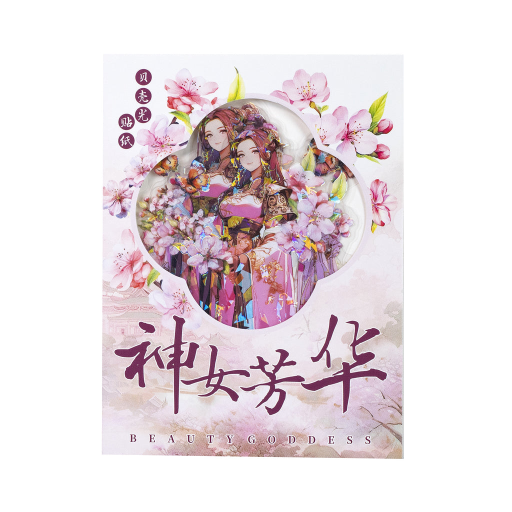 6 Pcs Chinese Style PET Stickers SNFH