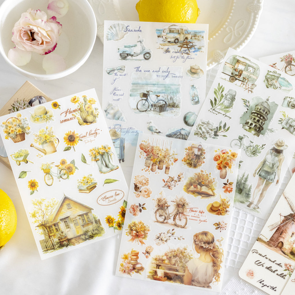 2 Pcs Life Style Transfer Stickers SHDM