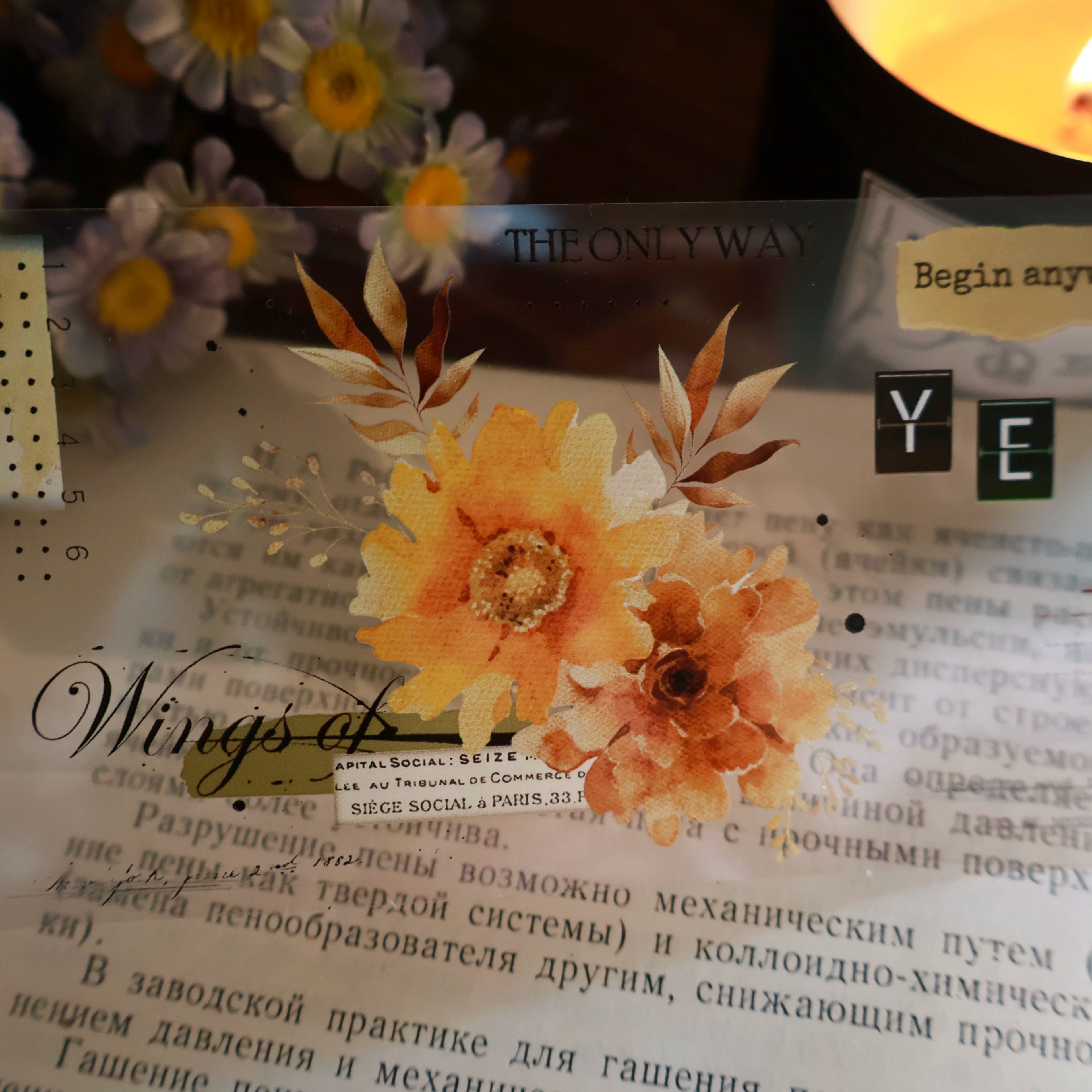 Floral Decorative Tape Rolls- Sunflower