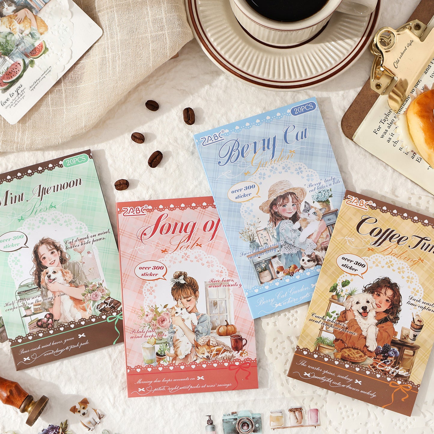 20 Sheets Lifestyle PET Stickers Book BFMC