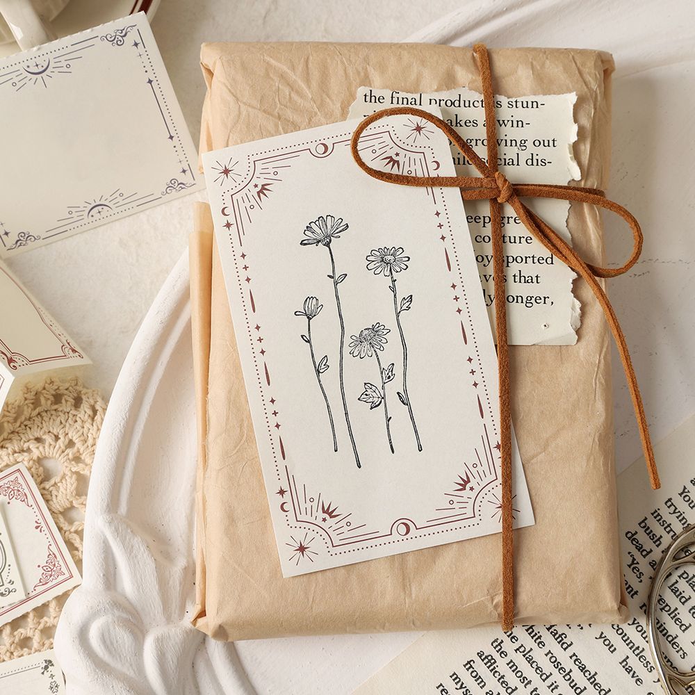 50 Pcs Vintage Notepad Paper JZRS