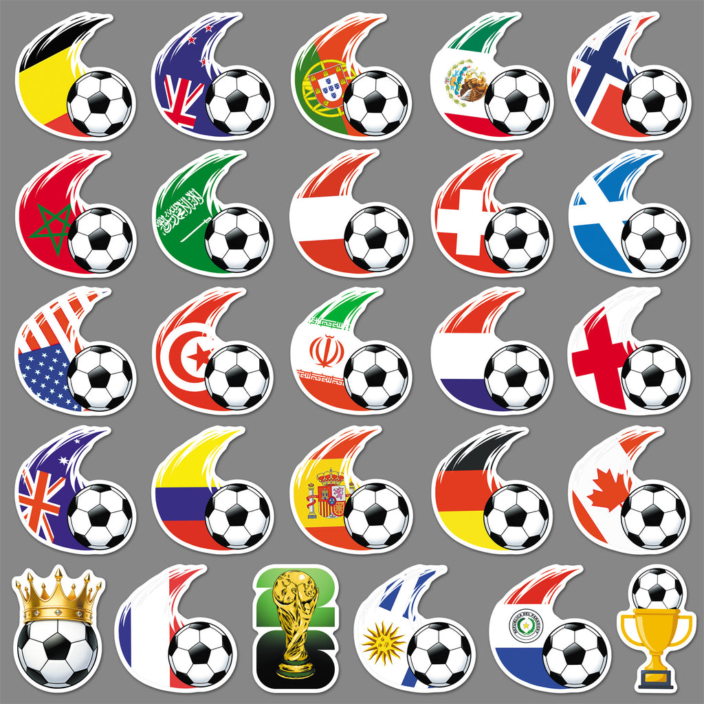 50Pcs Football Theme Waterproof Vinyl Stickers STY10