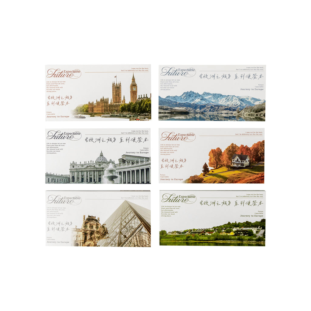 40 Sheets Europe Landscape Notepad Paper OZZL