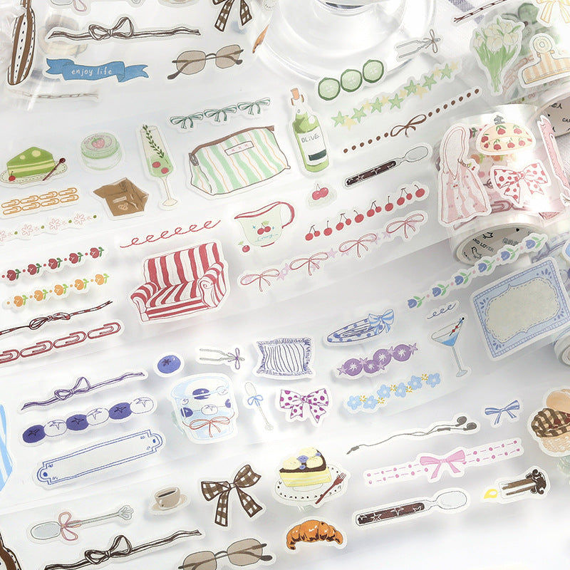 French Coquette Retro Room Die-Cut PET Tape - Forest Life