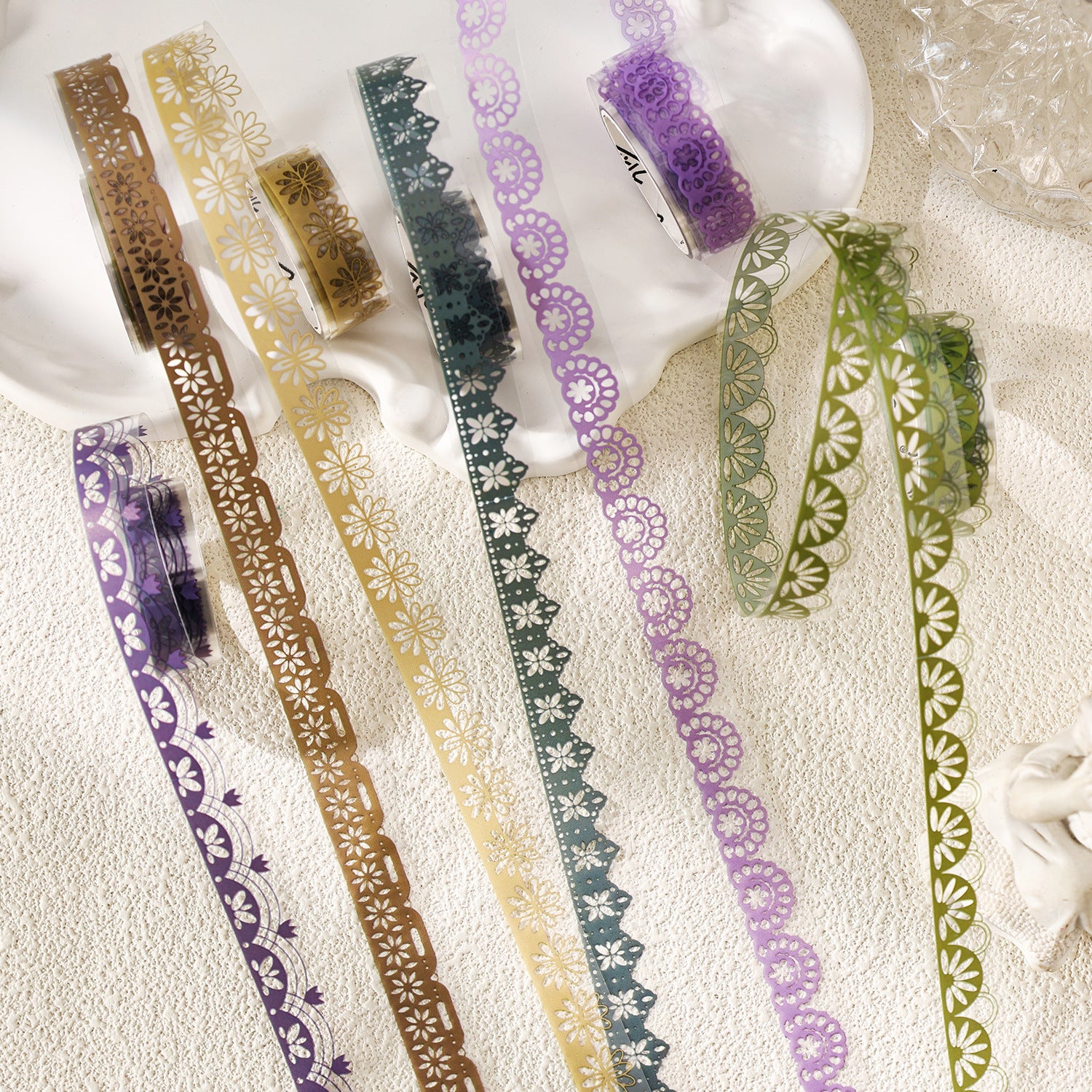 12 Rolls Lace PET Tape Set SDMJ