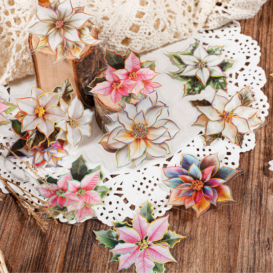 20 Pcs Creative Flower PET Stickers LZXL