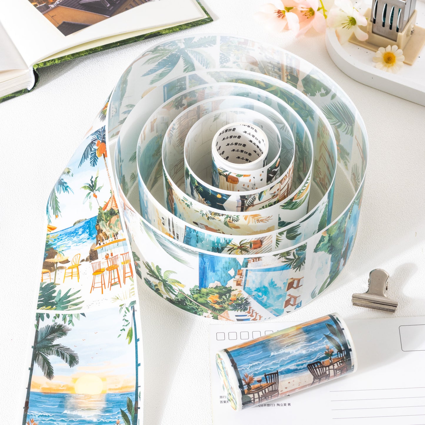 1 Roll Travel Holiday Theme Washi Tape ZYJH