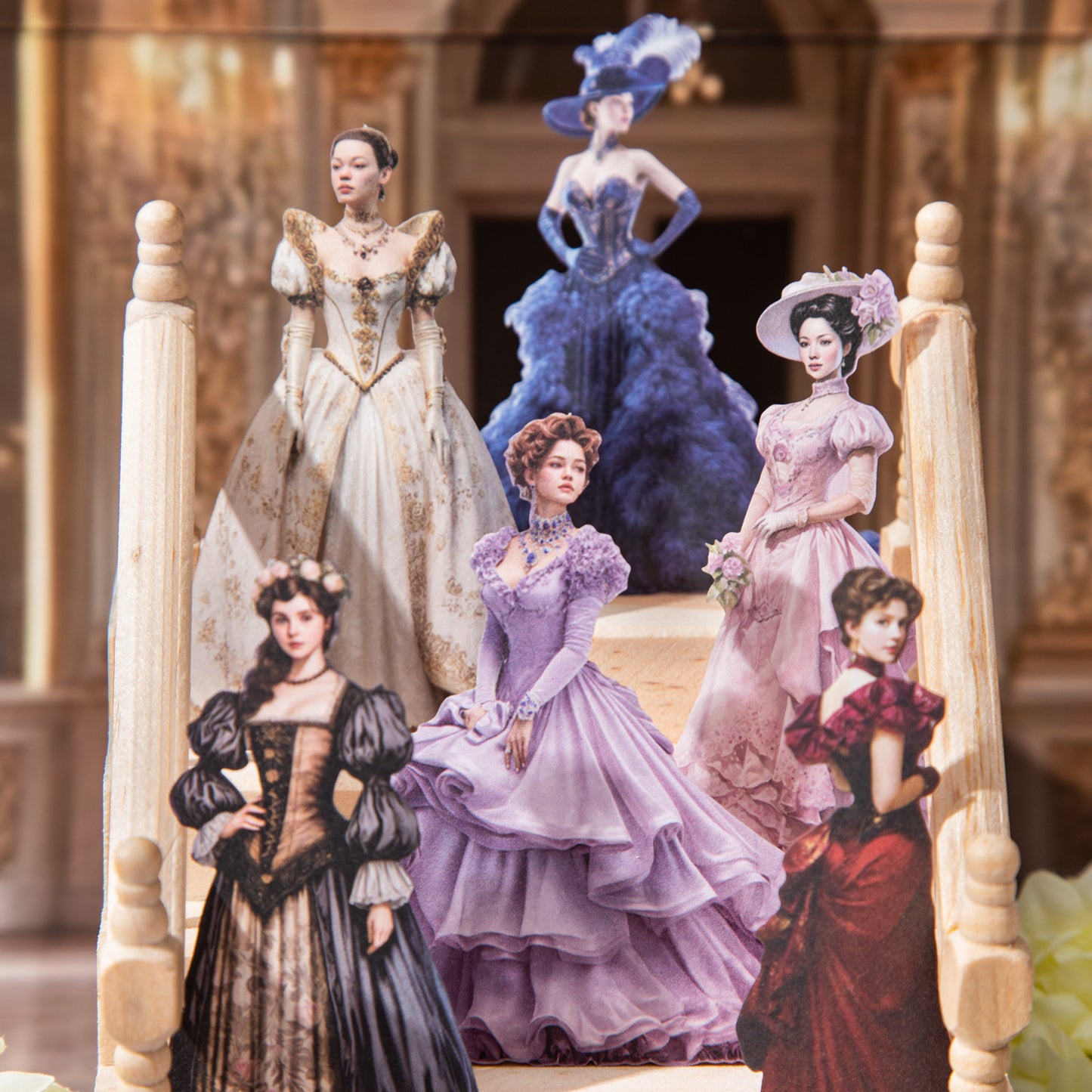 15 Pcs Vintage Party Lady Stickers NJYC