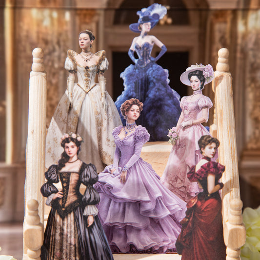 15 Pcs Vintage Party Lady Stickers NJYC