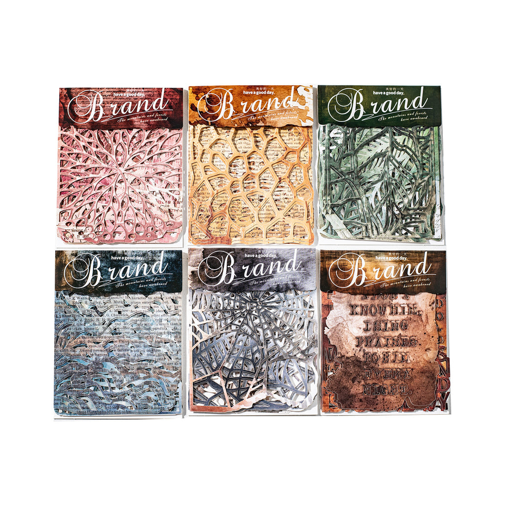 10 Pcs Vintage Hollow Cutout Journal Paper LYXL