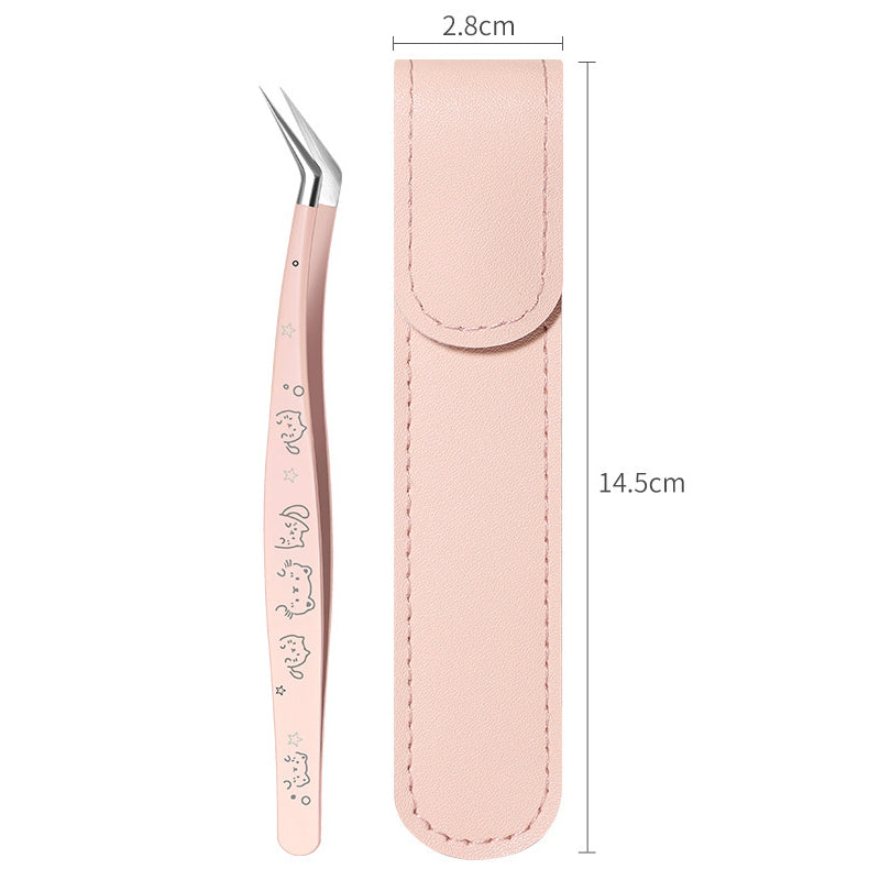 Precision Craft Tweezers with Leather Pouch