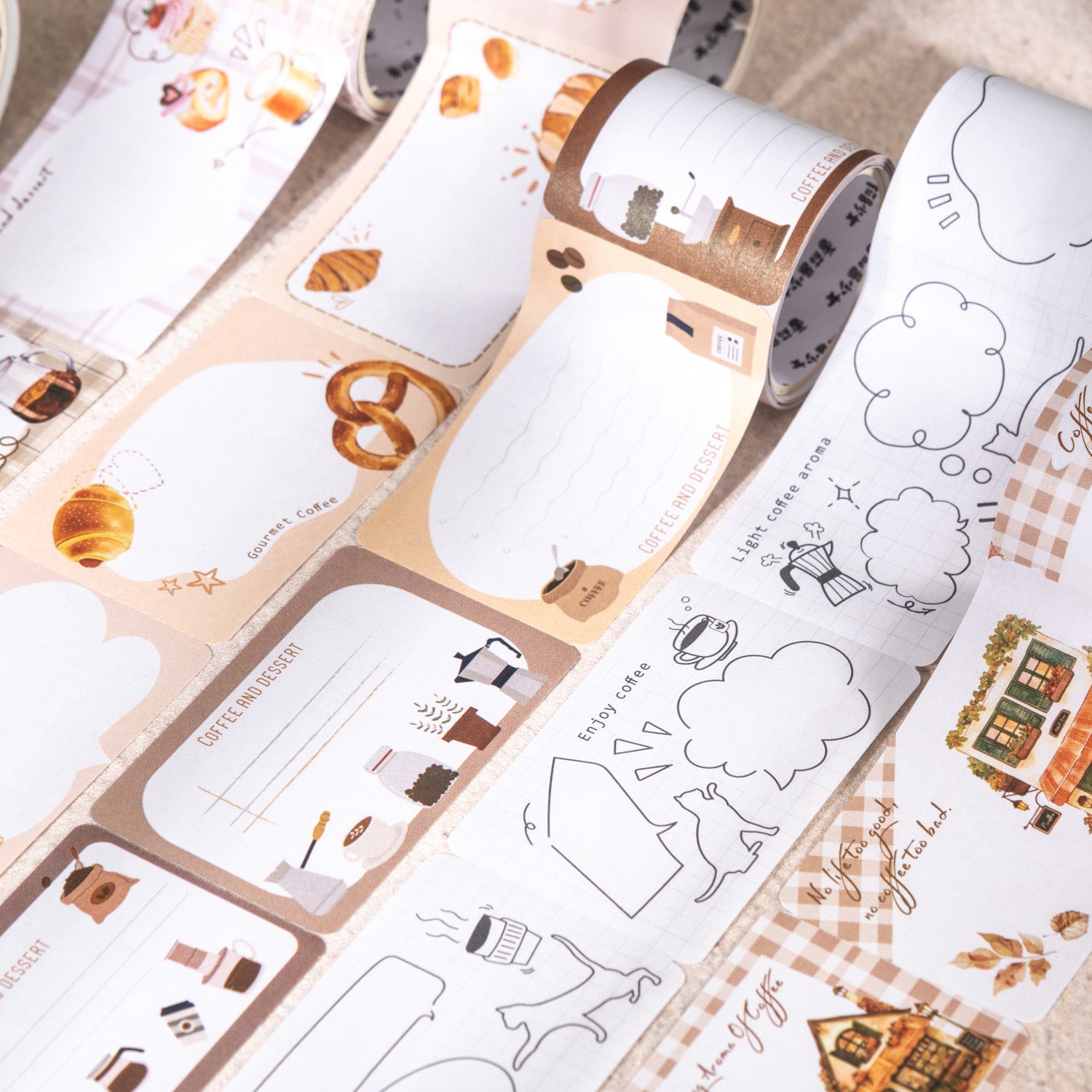 1 Roll Coffee Theme Notepad NNKFRJ