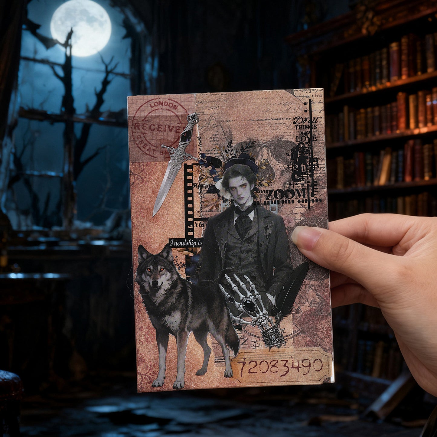 15 Pcs Gothic People PET Stickers GTWX