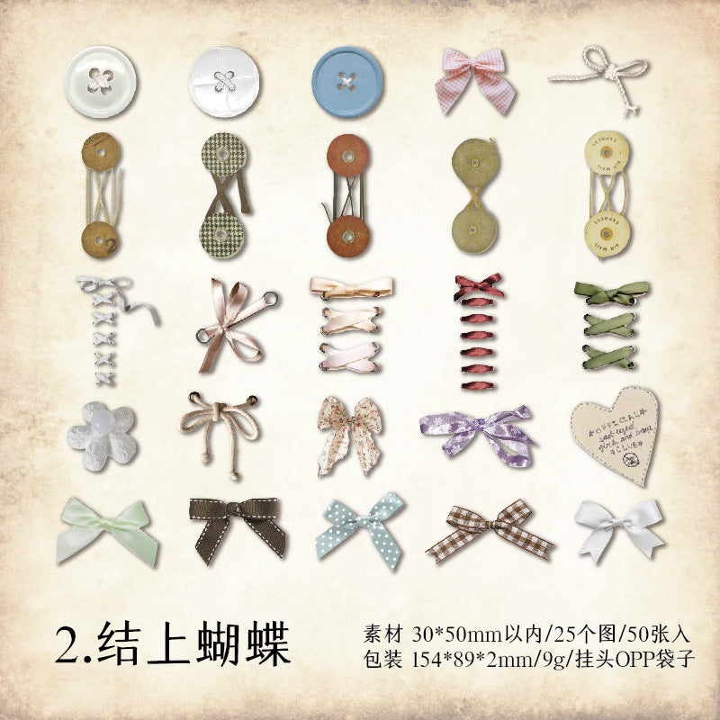 50 Pcs PET Decoration Stickers HJSY