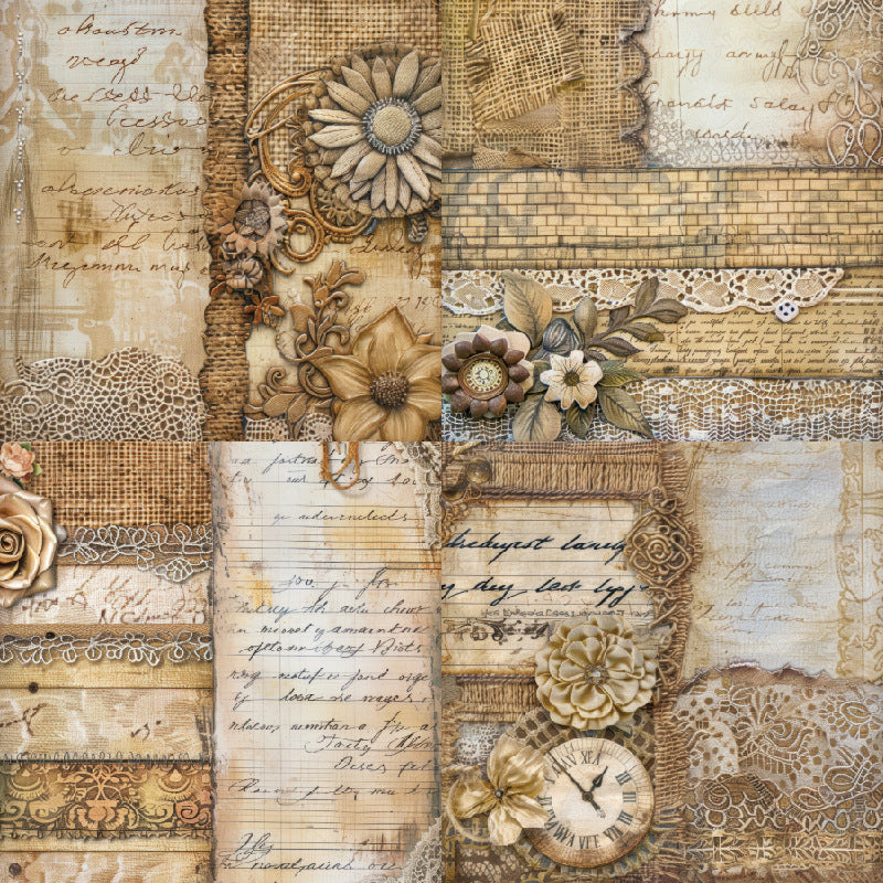 6 inch Burlap Scrapbook Paper Pad SKP536