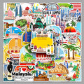 50Pcs Malaysia Travel Vinyl Stickers TRV15