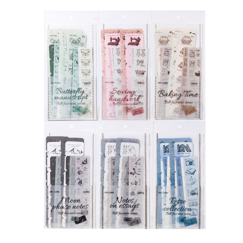 20 Sheets Vintage Label Stickers BQSCJ