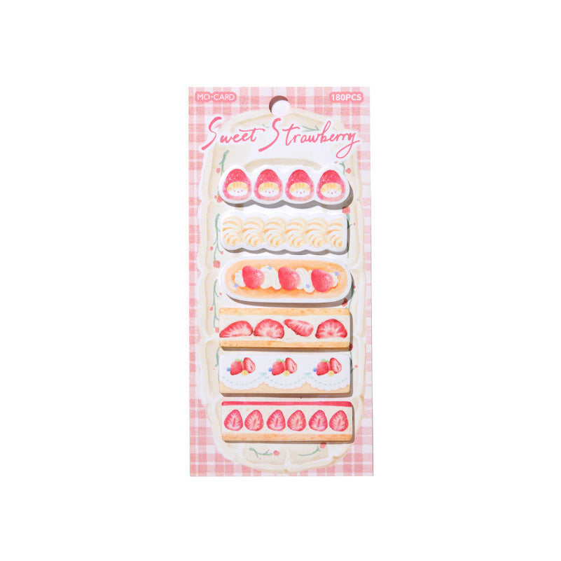 Strawberry Bakery Dessert Shaped Sticky Notes