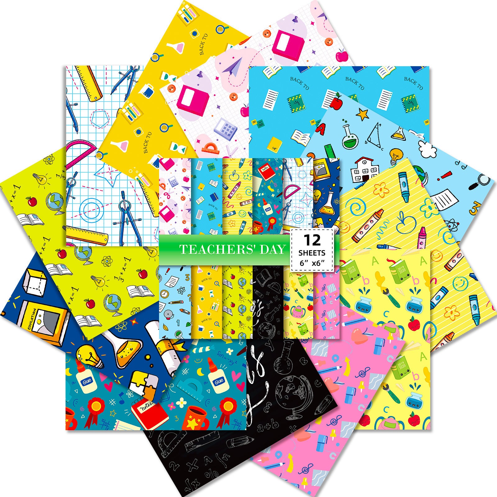 6 inch Teacher's Day Scrapbook Paper Pad PA793