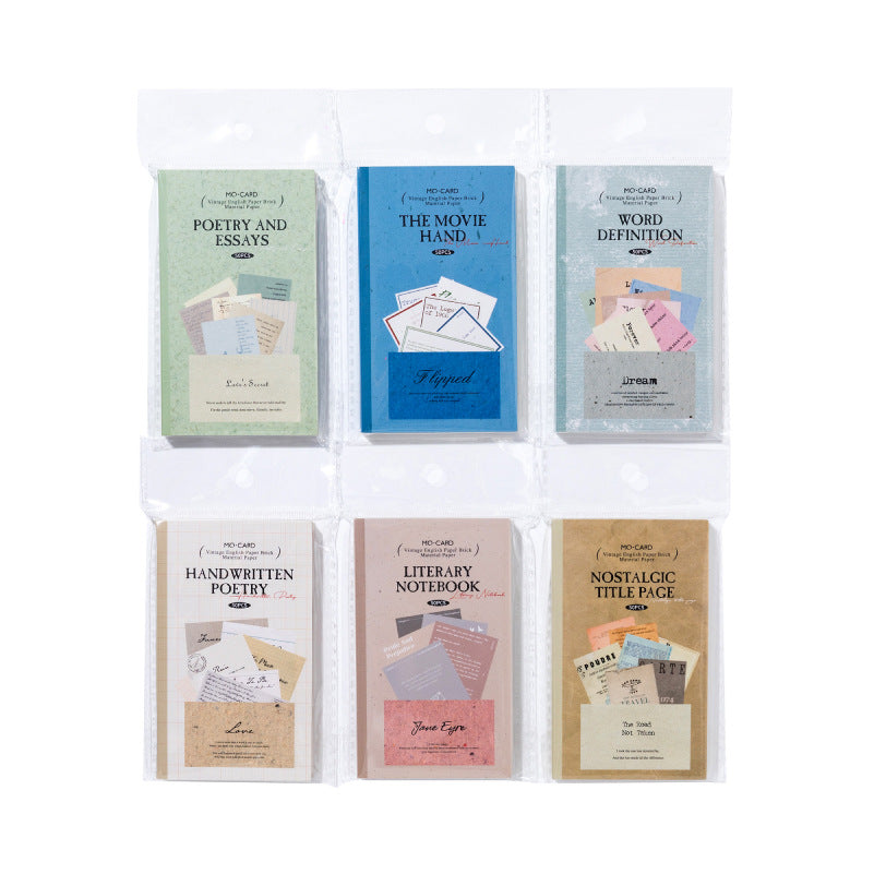 50 Pcs Vintage Dictionery Journal Paper YWTSG